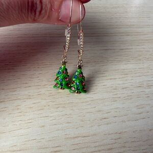 Betsey Johnson Christmas Tree Earrings